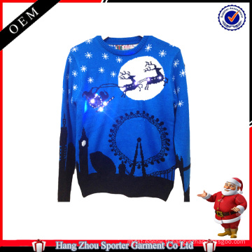 Le pull de 16FZCS77 a mené les vacances a allumé le chandail de noël avec des lumières